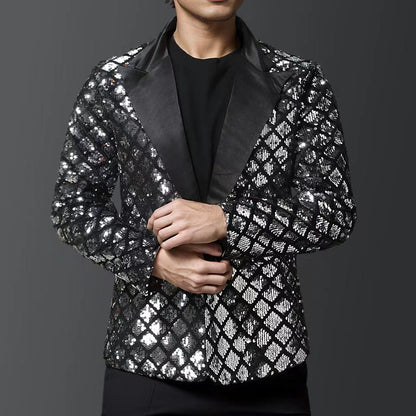 Costume de soirée homme Blazer à paillettes de luxe