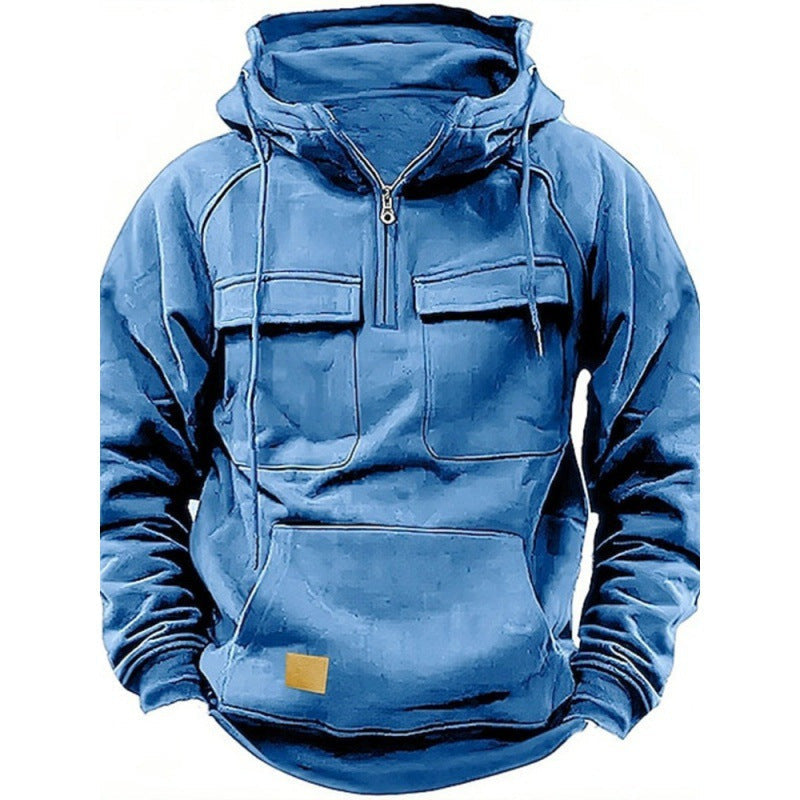 Sweat-shirt à capuche Grande taille Confort Coton