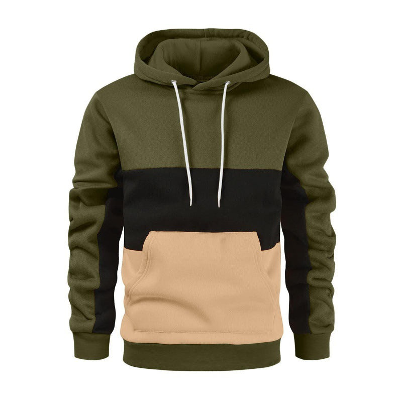 Pull de sport pour homme Capuche Couleurs contrastées Tendance