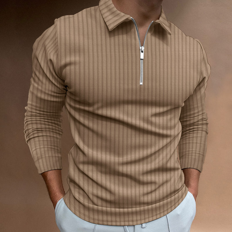 Polo pour homme style moderne avec fermeture éclair