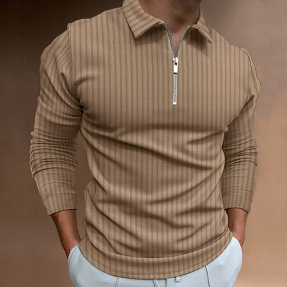 Polo pour homme style moderne avec fermeture éclair