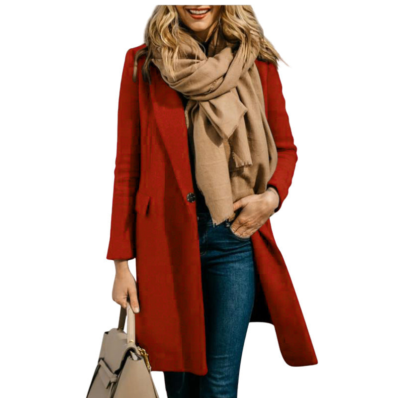Manteau cintré élégant noir pour femme