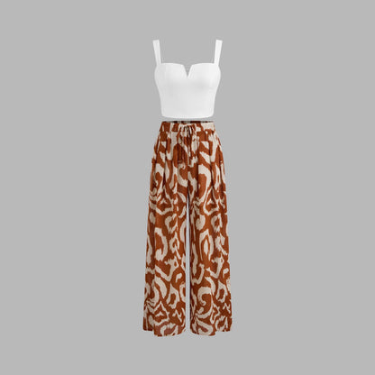 Pantalon femme élégant, taille élastique, coupe confortable