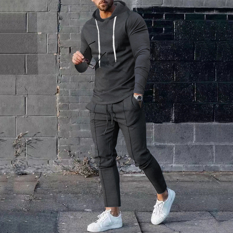 Ensemble de sport pour hommes : Sweat à capuche, pantalon de jogging, tendance