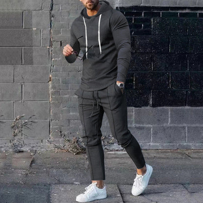 Ensemble de sport pour hommes : Sweat à capuche, pantalon de jogging, tendance