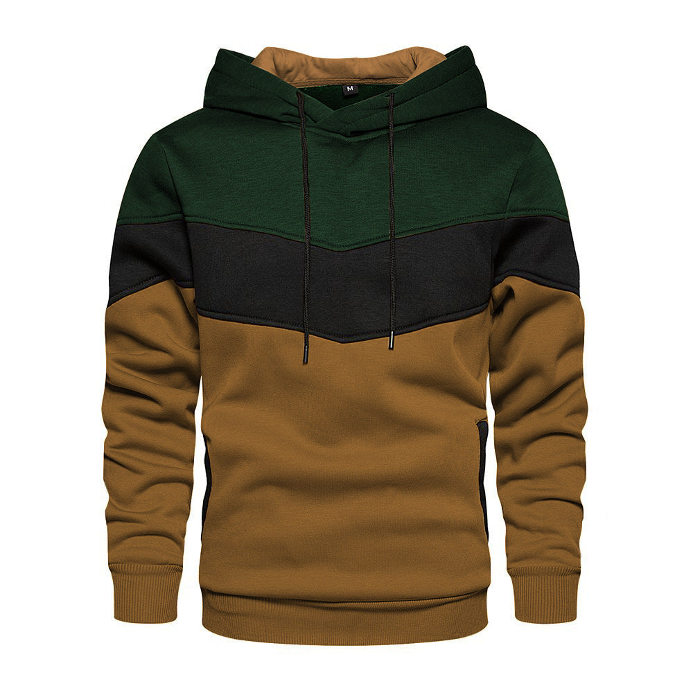 Pull tendance homme, capuche, motif géométrique