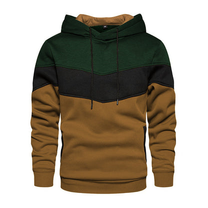 Pull tendance homme, capuche, motif géométrique