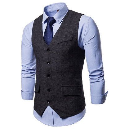 Gilet Homme Classique Motif Chevrons Pratique