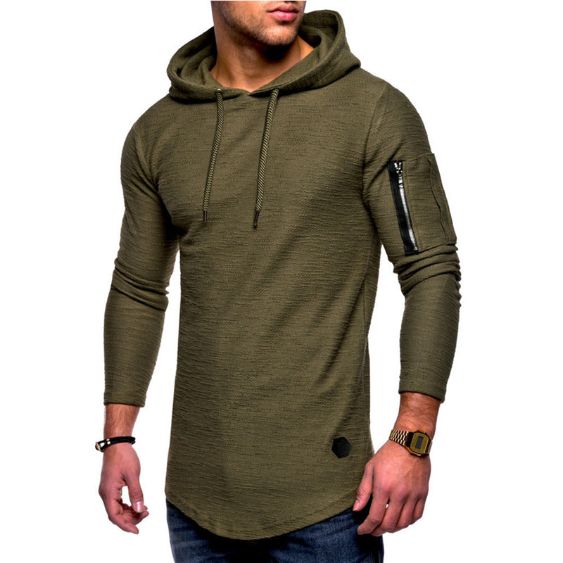 Sweat à capuche pour homme moderne avec fermeture éclair
