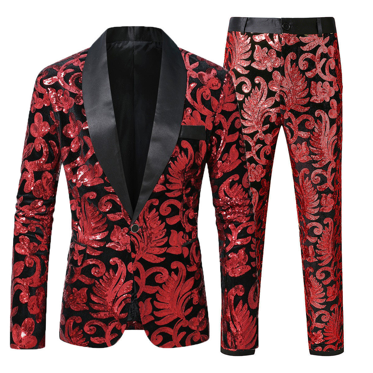 Ensemble de costume scintillant élégant pour homme