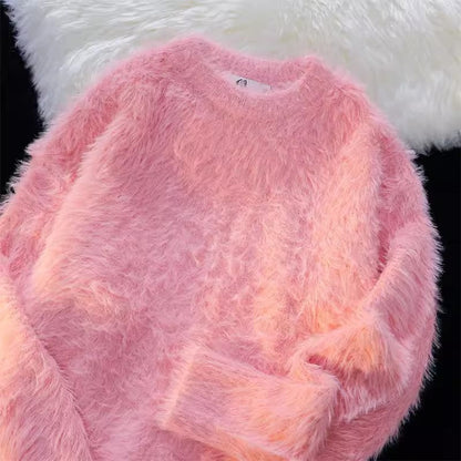 Pull doux à col rond pour femme, design élégant