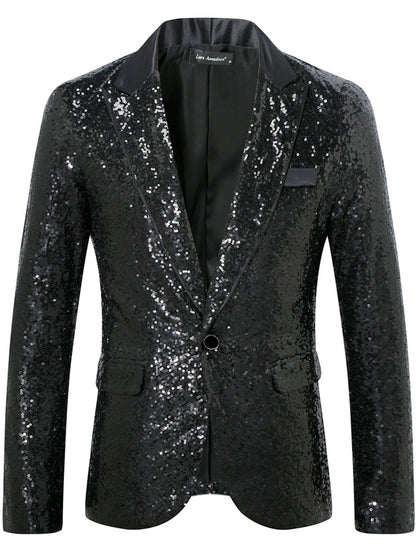 Blazer Homme à Paillettes Élégant Tenue de Soirée