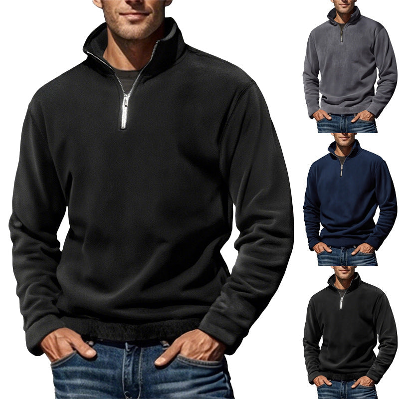 Herren Fleecejacke Warm Hochkragen Modern - IdealeKleiden