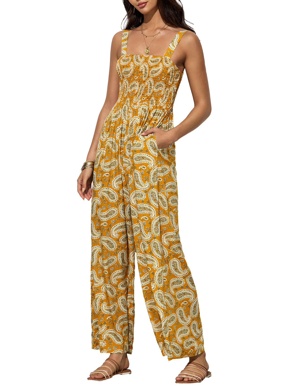 Combinaison élégante pour femme motif floral été