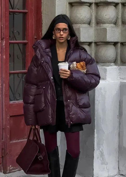Doudoune matelassée oversize brillante et stylée