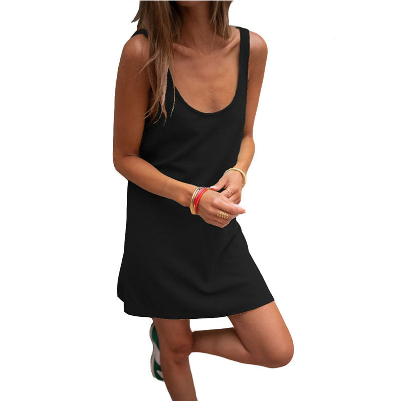 Robe d'été femme élégante col en V légère