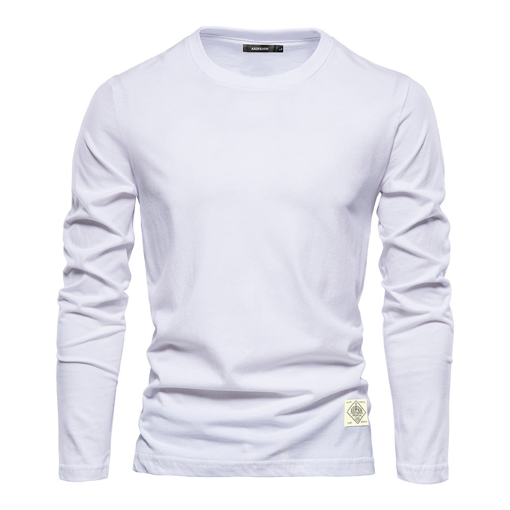 T-shirt manches longues en coton coupe moderne pour homme