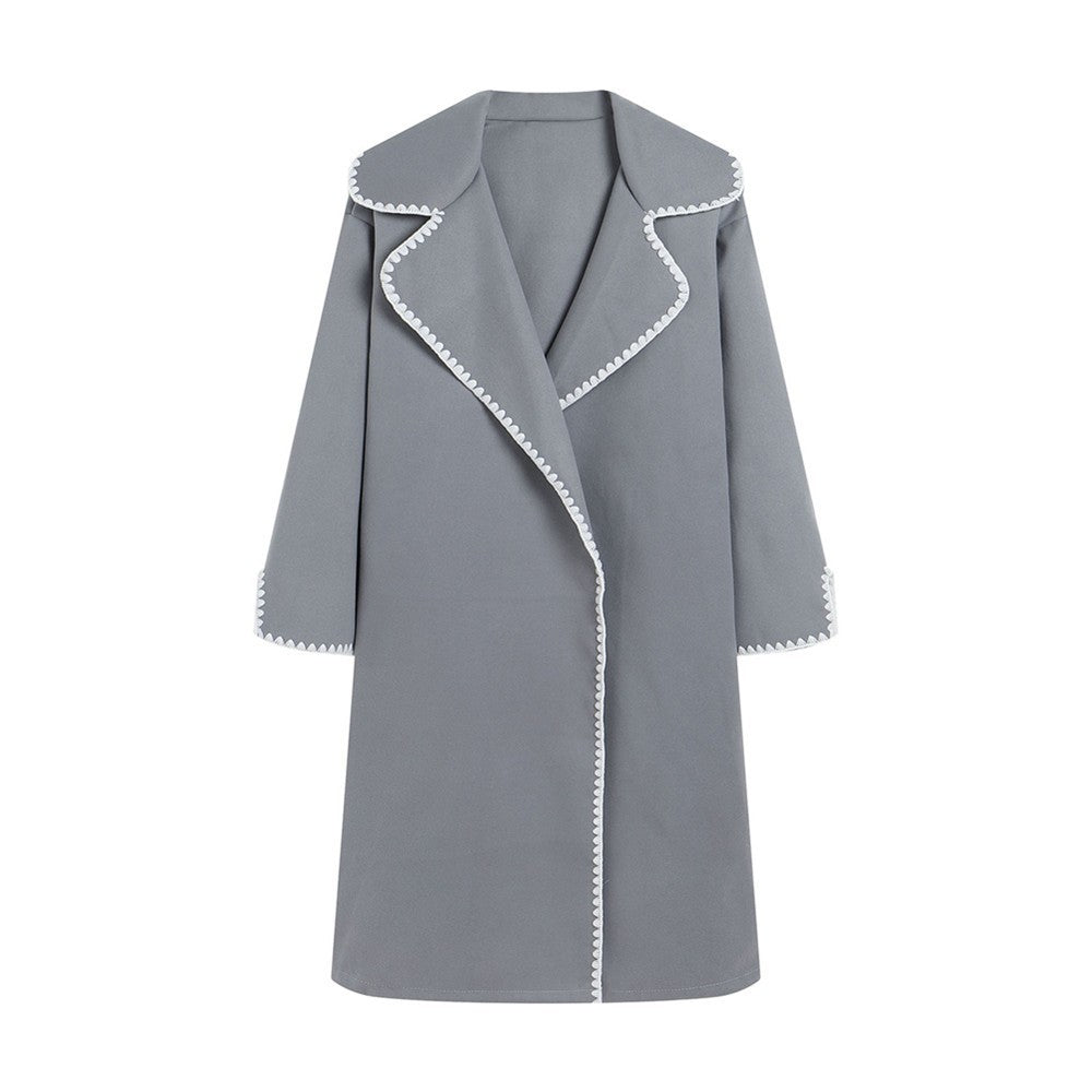 Grand coupe-vent en laine grande taille