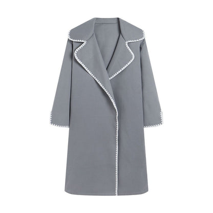 Grand coupe-vent en laine grande taille