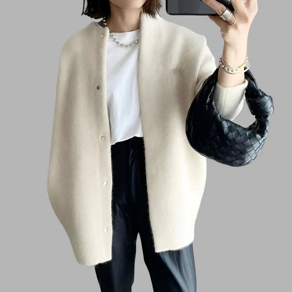 Gros gilet femme boutons oversize