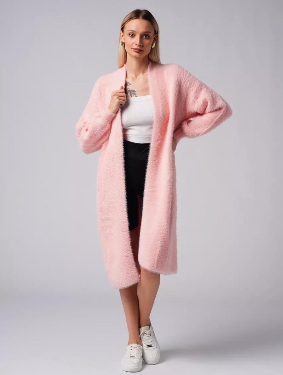 Cardigan en tricot doux et ample pour femme