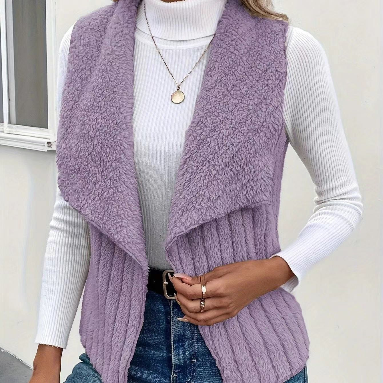 Gilet femme Effet fourrure doux Élégant