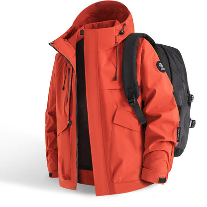 Veste d'extérieur pour homme imperméable pratique réglable