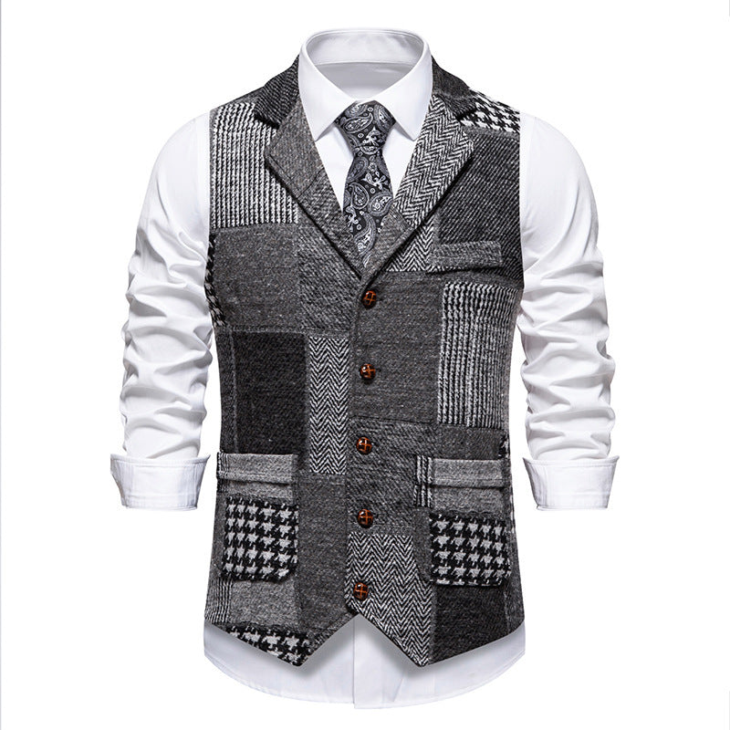 Gilet homme design patchwork moderne pratique