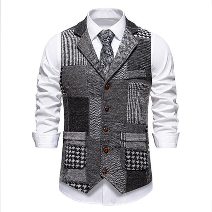 Gilet homme design patchwork moderne pratique