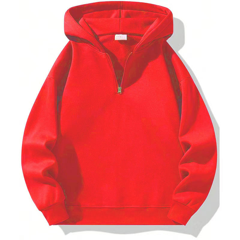 Sweat-shirt sport homme capuche demi-zip