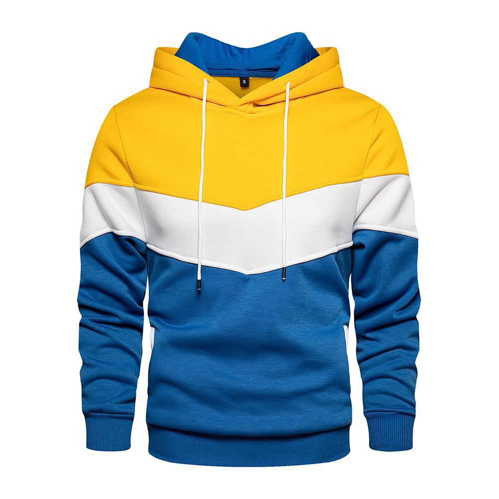 Pull tendance homme, capuche, motif géométrique