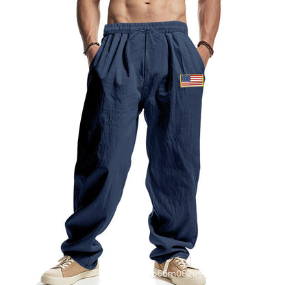 Pantalon de loisirs pour homme, coupe américaine, taille élastique