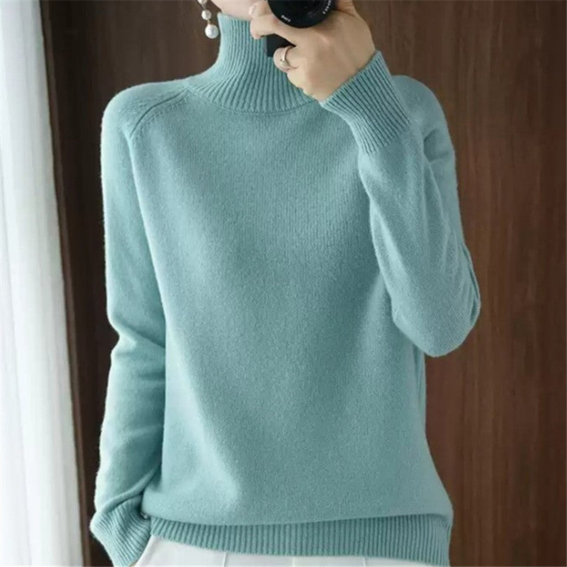 Pull Femme Mérinos Doux Col Roulé Élégance