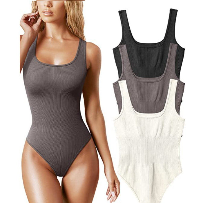 Combinaison une pièce élégante côtelée pour femme