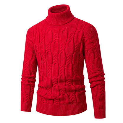 Pull col roulé structuré pour homme Design élégant