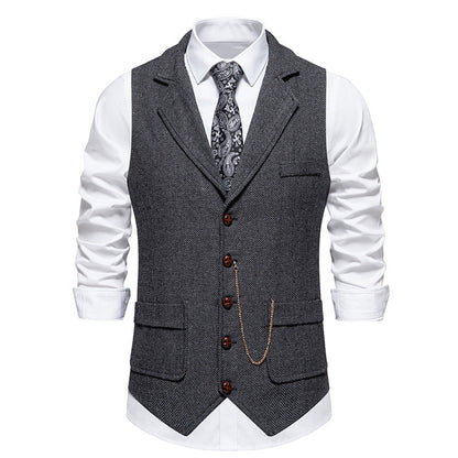 Gilet homme motif pied-de-poule design élégant