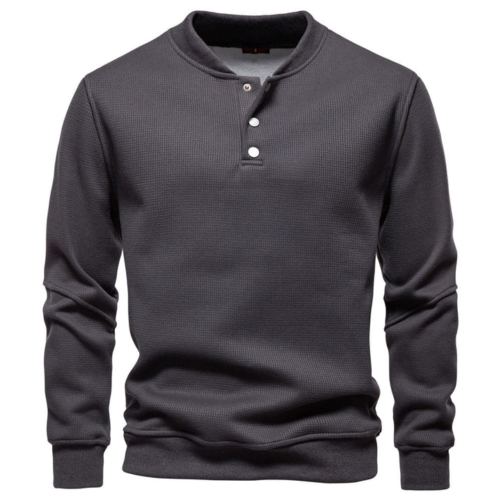 Pull-over homme à manches longues texturé moderne