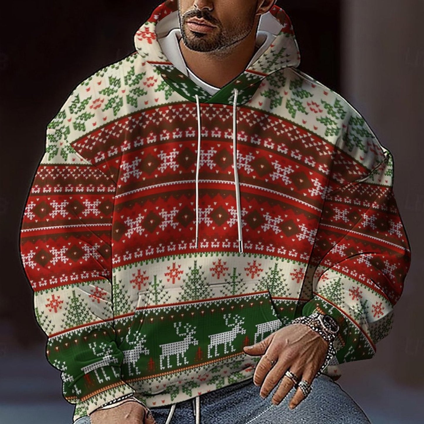 Pull de Noël pour homme Coloré Confortable