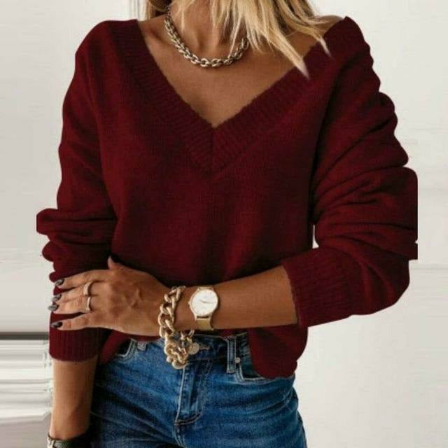 Écharpe femme Pull Col en V Moderne
