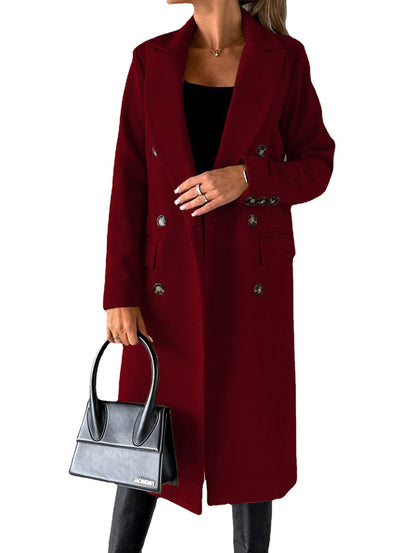 Trench-coat classique élégant pour femme avec poches