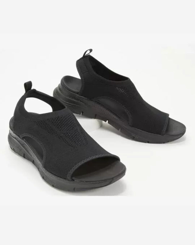 Sandales confortables pour femme, été, bout ouvert