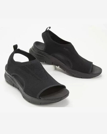 Sandales confortables pour femme, été, bout ouvert
