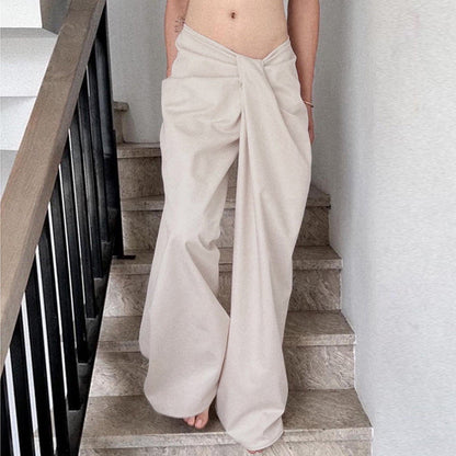 Damenhose High-Waist Palazzo Elegant Faltenrock-Style - IdealeKleiden