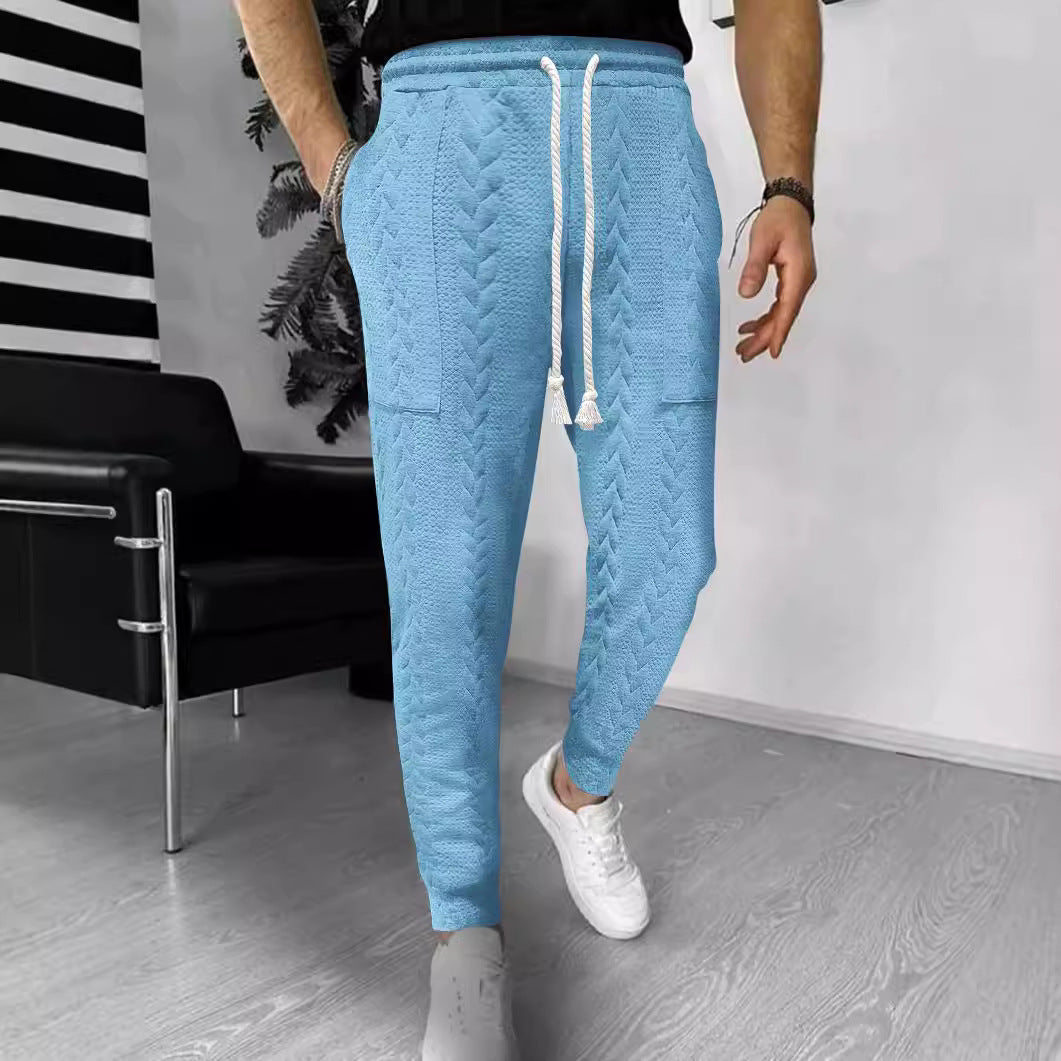 Pantalon de jogging confortable, coupe décontractée, maille