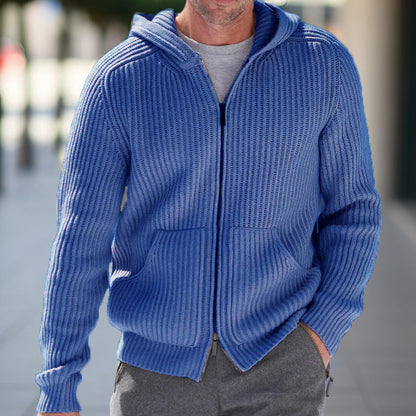 Cardigan Homme Capuche Chaud Grande Taille