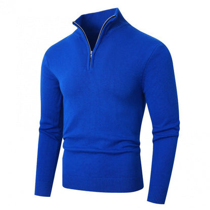 Pull en maille tendance pour homme avec col zippé
