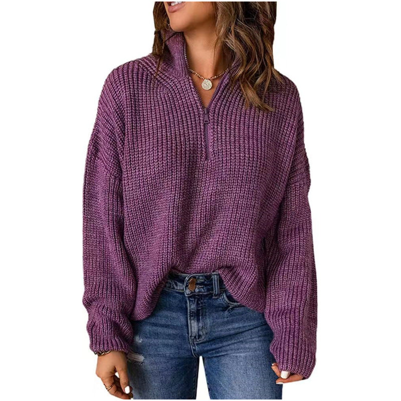 Pull court zippé élégant pour femme