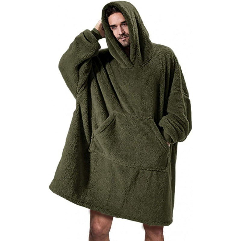 Sweat à capuche oversize doux en polaire pour femme