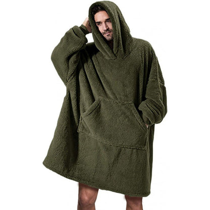 Sweat à capuche oversize doux en polaire pour femme