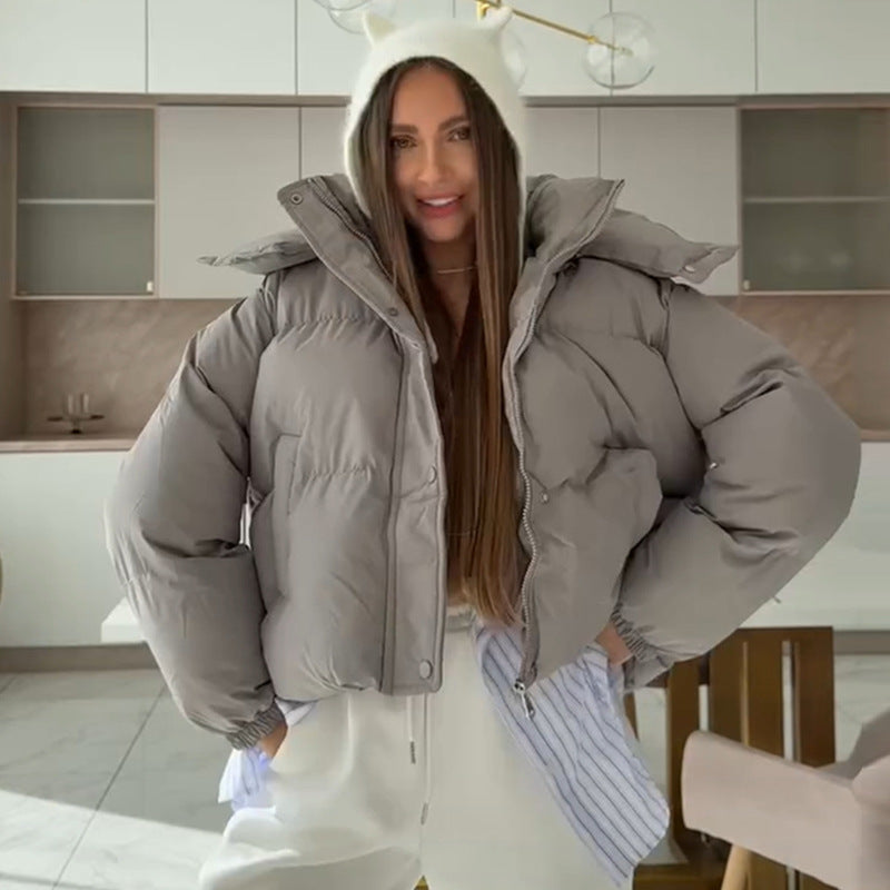 Doudoune femme chaude à capuche